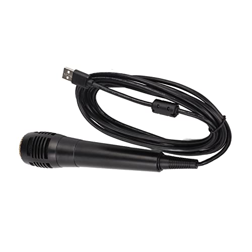 XINL Micrófono con Cable, Micrófono para Juegos, Compatible con Todo el Ancho, Cable Negro de 10 Pies para Wii