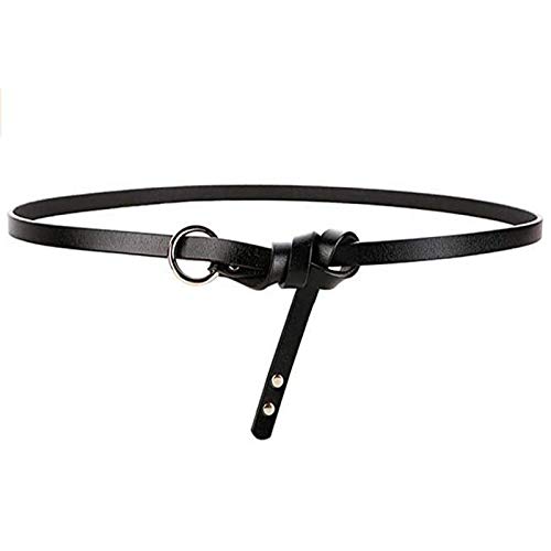 XLKJ Cinturón Fino para Mujeres, Cinturón Ajustable para Los Vestidos Correa de Cintura Fina Anudada de Cuero