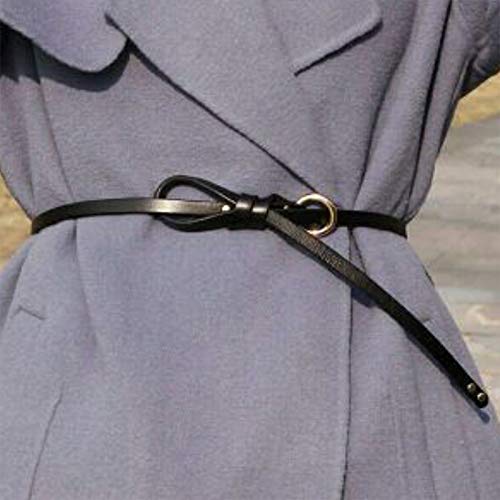 XLKJ Cinturón Fino para Mujeres, Cinturón Ajustable para Los Vestidos Correa de Cintura Fina Anudada de Cuero