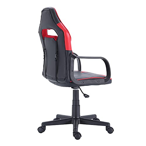 XTR-X10, Silla Gamer, Silla de Oficina Gaming Estudio o Escritorio, Acabado en Símil Piel Negro y Rojo, Medidas: 57 cm (Ancho) x 60 cm (Fondo) x 101-109 cm (Alto)