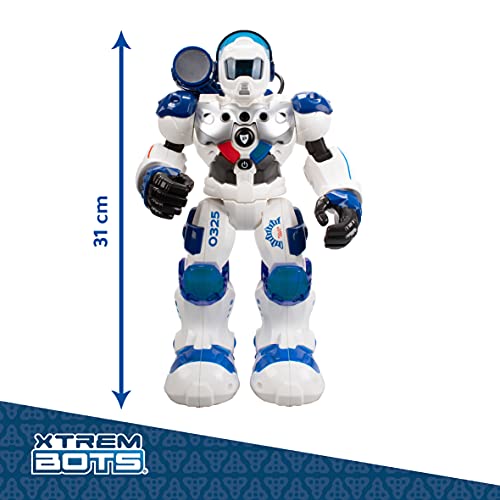 Xtrem Bots - Patrol Policía, Robot Juguete Teledirigido, Robots para Niños 5 Años O Más, Juguetes Robotica Programable, 50 Acciones Programables, Stem