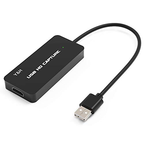 Y&H 4k Tarjeta de captura de juegos HDMI a USB Captura de video HD 1080P 60fps Transmisión de video en vivo Grabación de juegos para Xbox 360 / Xbox One / PS4 / Wii you y Nintendo Switch