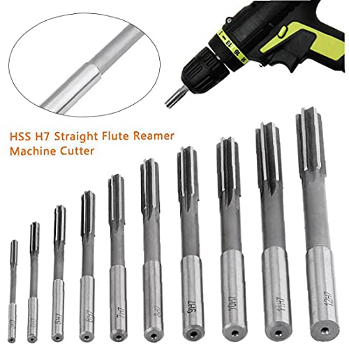 Yililay Reamer Steamer H7 Máquina Duradera Shank Recta Chucking Kit de escariador de fresado 10pcs