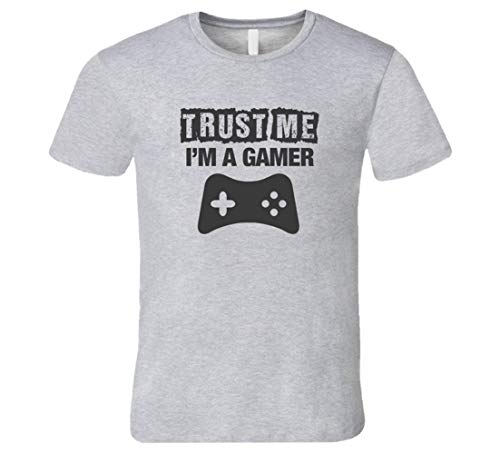 YUANLI Trust Me T-Shirt I'm a Gamer Geek Camiseta Blanca Silicon Valley Geek Camiseta Gris