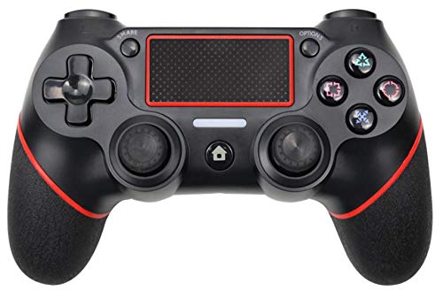 YUES Mando para PS4, Mando Inalámbrico 803 Compatible con PS4/Pro/Slim/PC y Laptop, Rojo