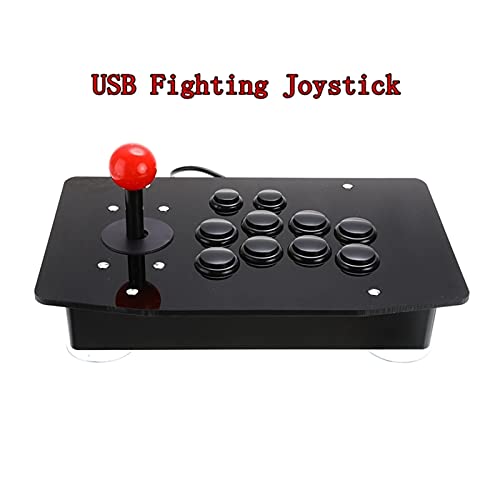 YUNXIAN Accesorios de Consola de Juegos Arcade Joystick USB Fighting Stick Controlador de Juegos Gamepad Video Game Fit para computadoras de Escritorio de PC Palanca de Mando (Color : Blue)