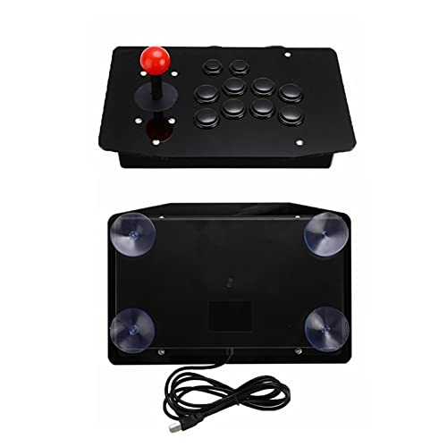 YUNXIAN Accesorios de Consola de Juegos Arcade Joystick USB Fighting Stick Controlador de Juegos Gamepad Video Game Fit para computadoras de Escritorio de PC Palanca de Mando (Color : Blue)
