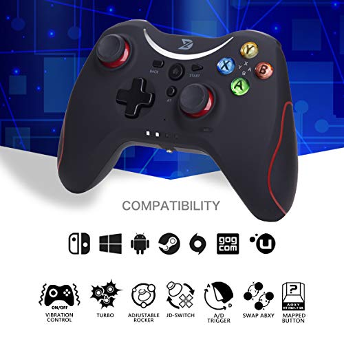 ZD-T+ [Bluetooth] pro Wireless Gaming Controller for Steam Nintendo Switch,Lapto/PC(Win7-Win10),Android Smartphone Tablet VR TV Box ASIN:B085MYSLF4