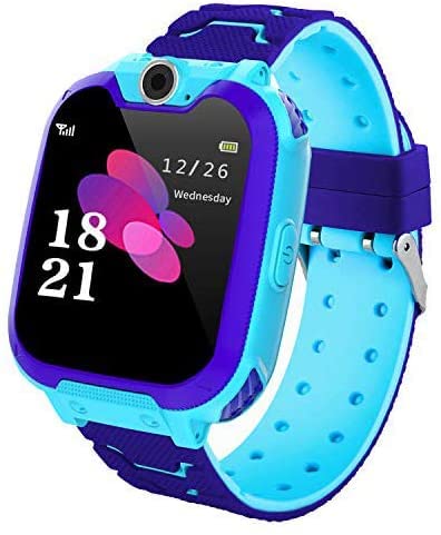 Zeerkeer Reloj Inteligente para Niños,La Musica Smartwatch 3-12 años Niñas con Cámara Ranura para Tarjeta SIM Juego de Pantalla Táctil Regalo