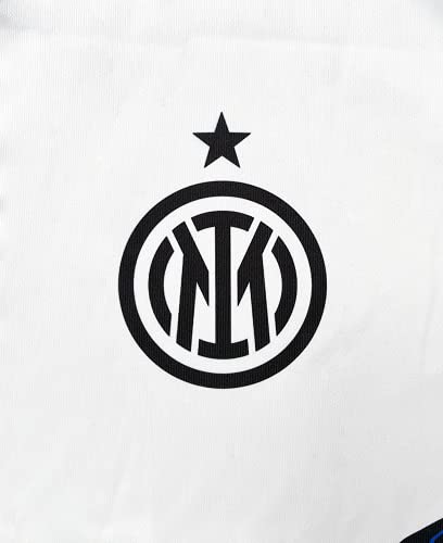 ZeroPlayer Camiseta del Inter Edin Dzeko 9 Away 2021 2022, réplica oficial (Talla 2, 4, 6, 8, 10, 12 años para niño) (Talla S, M, L, XL, XXL, Adulto) blanco, azul, negro, 100% poliéster