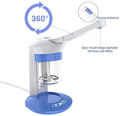 ZLSN Facial Sauna 2 en 1 Facial Steamer Face Steam Professional Ionic Ozone Steamer Humidificador Steamer Dispositivo de Limpieza de poros para el Cuidado Personal,EU