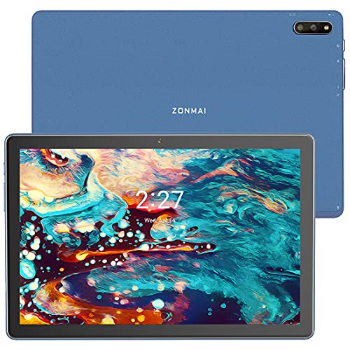 ZONMAI MX2 Tablet 10.1 Pulgadas Android 10.0 | Tableta 5G WiFi Ultrar-Rápido Quad-Core 1.6GHz 4GB RAM + 64GB ROM | 5MP + 8 MP 8000mAh Bluetooth 5.0 Type-C Google GMS - Azul