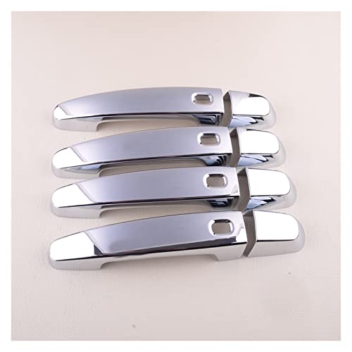 ZXCMNB susongxianyinzhengpingbaihuoshanghang 8pcs Plata Coche Smart Smart Key ORONA Puertas CUBRADAS Cubiertas DE Decoración de Adornos for Chevrolet Blazer 2019 2020 2021