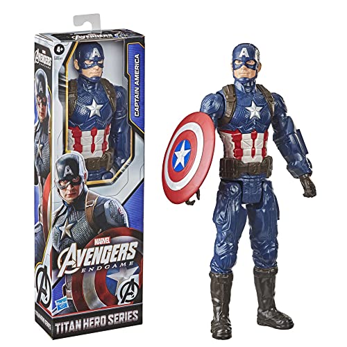 Marvel Avengers Titan Hero Series - Figura de acción de Capitán América de 30 cm, Edad: 4+