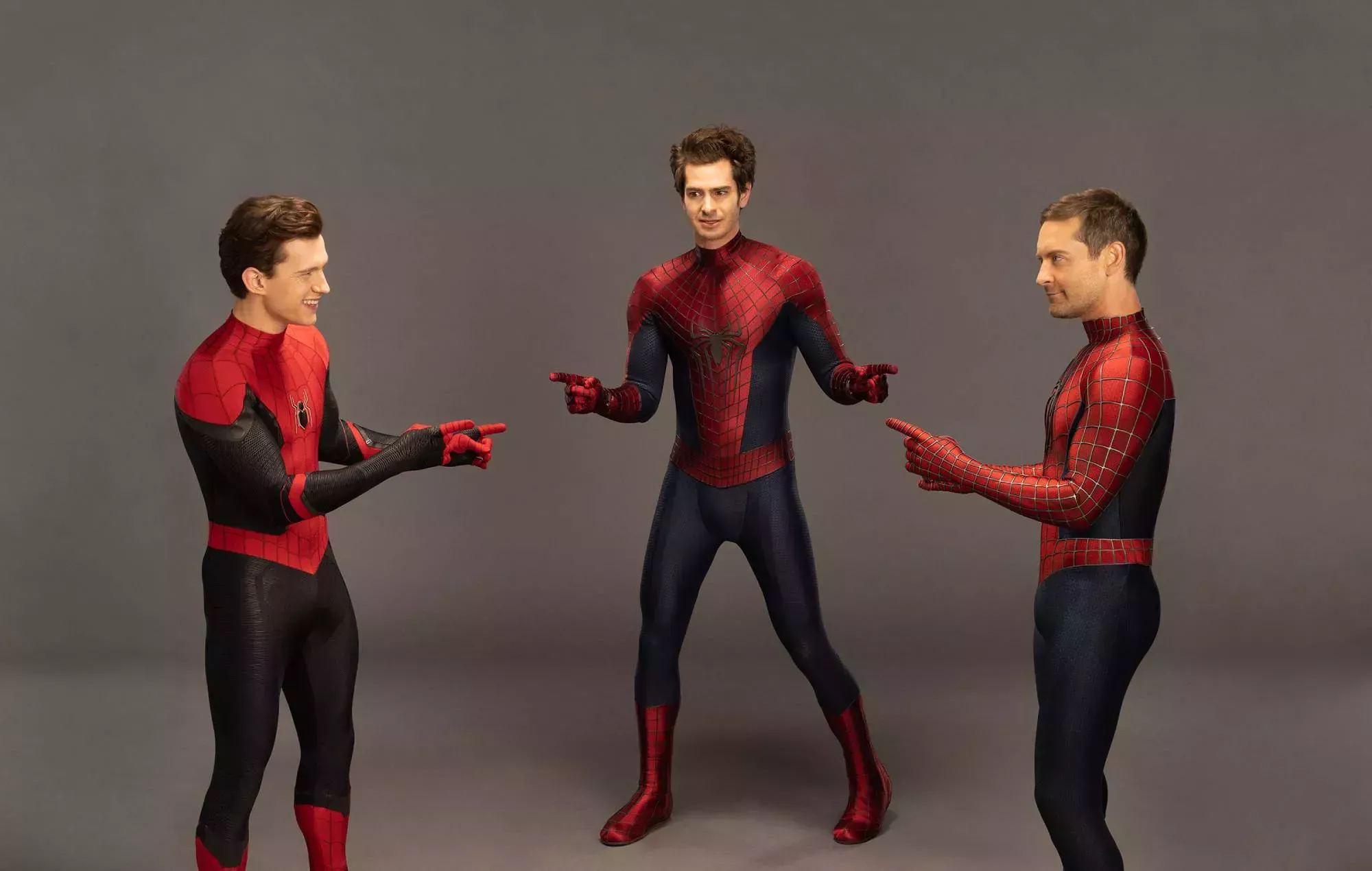 Los actores de 'Spider-Man' Tom Holland, Tobey Maguire y Andrew Garfield recrean el clásico meme