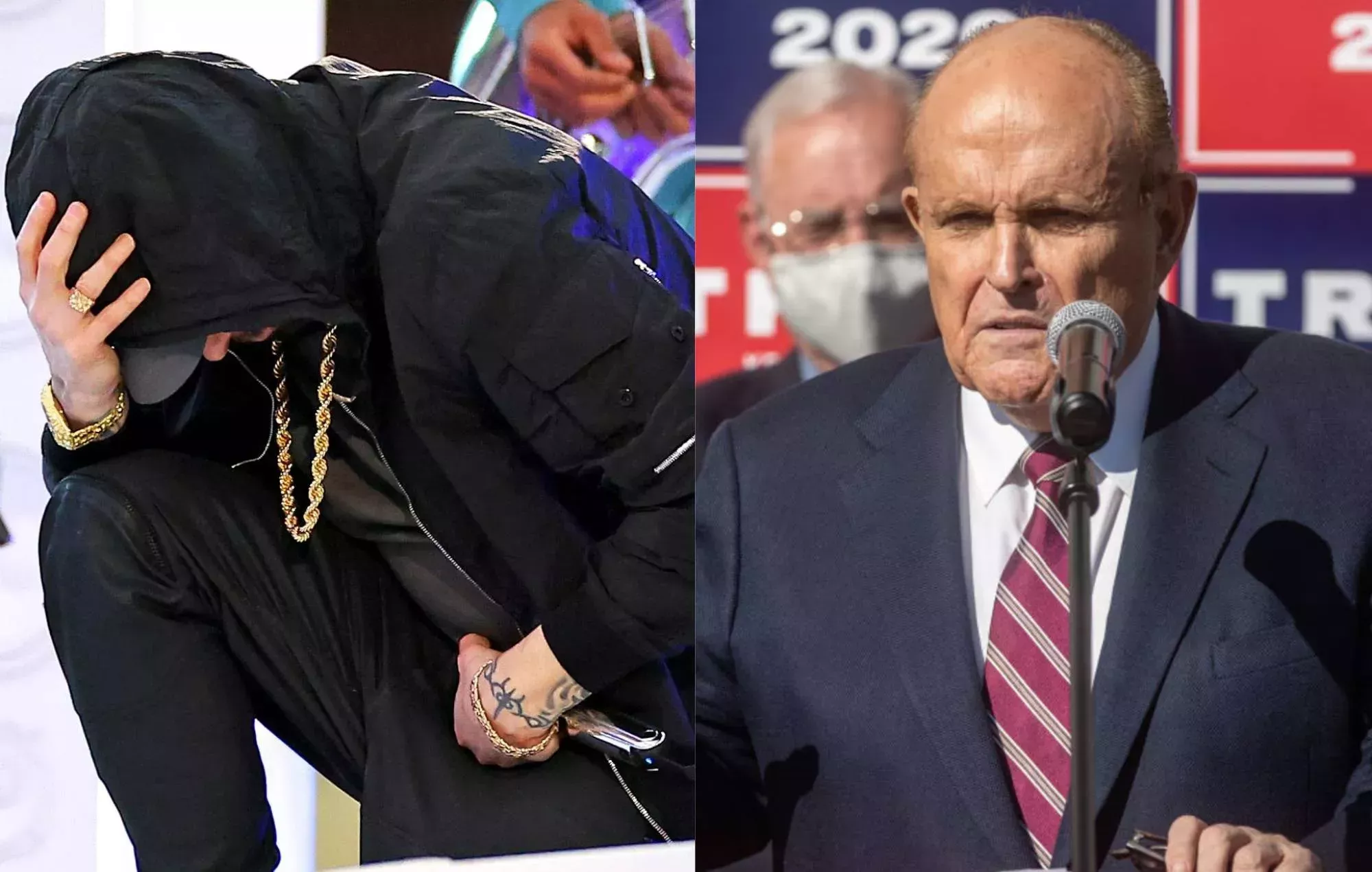 Rudy Giuliani arremete contra Eminem por arrodillarse durante el Halftime Show de la Super Bowl