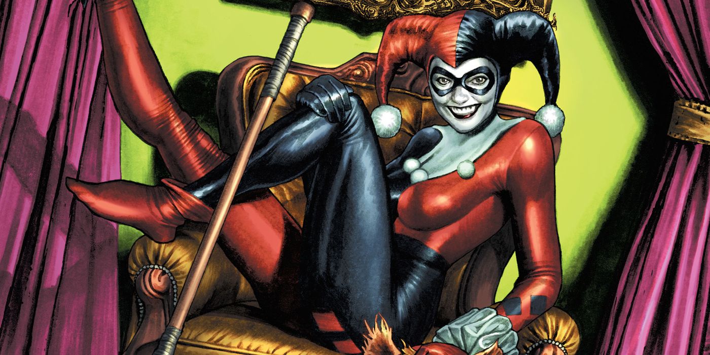 Harley Quinn se convierte en Batman mientras se pone su traje clásico