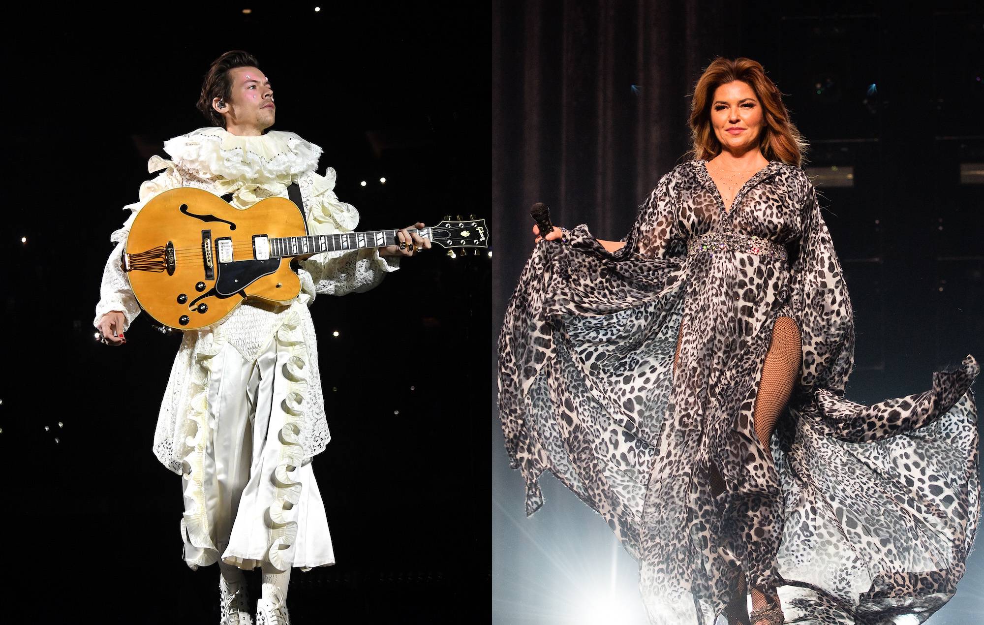 Mira cómo Shania Twain se une a Harry Styles en el escenario de Coachella