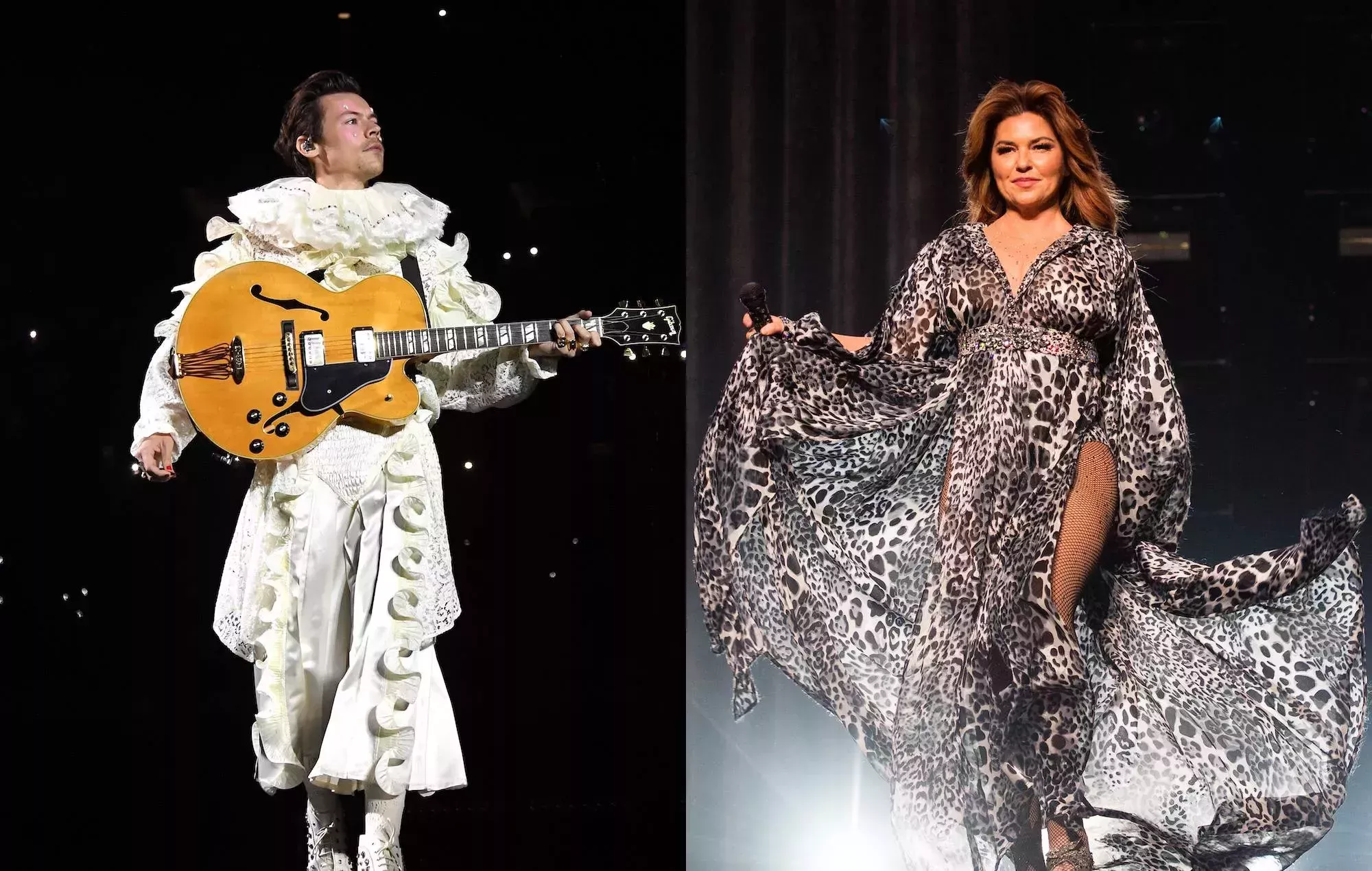 Mira cómo Shania Twain se une a Harry Styles en el escenario de Coachella