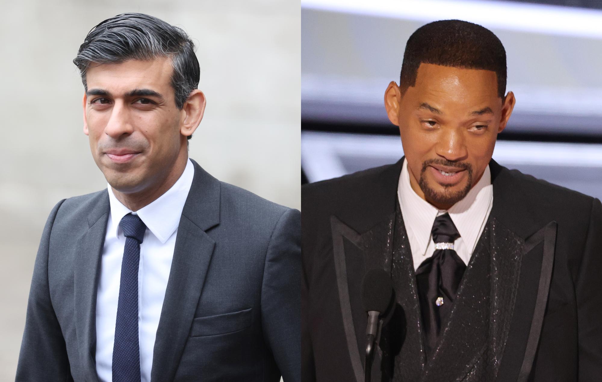 Rishi Sunak sugiere que puede relacionarse con Will Smith después de "tener nuestras esposas atacadas"