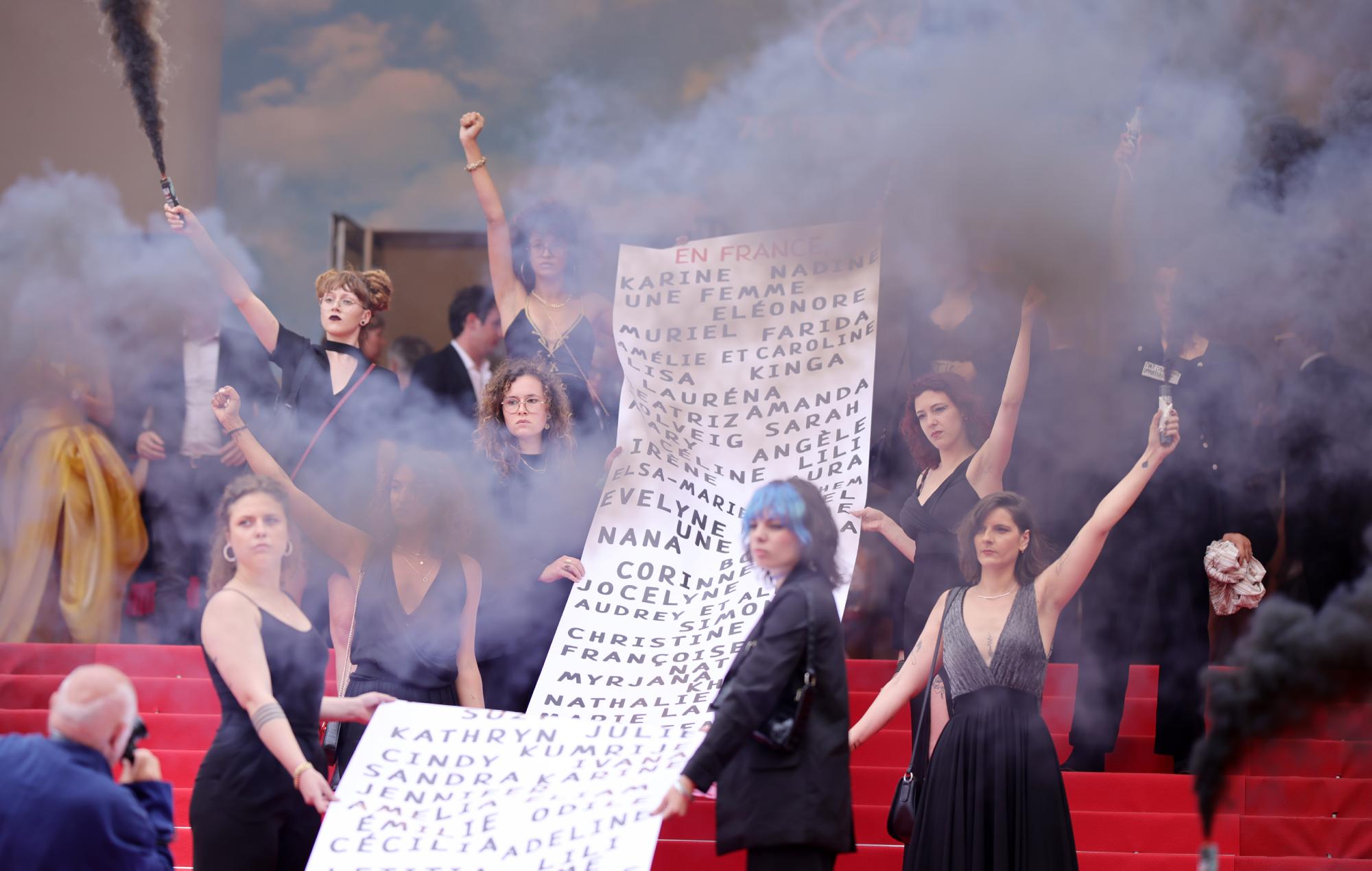 Un grupo feminista invade Cannes en protesta por la violencia contra las mujeres