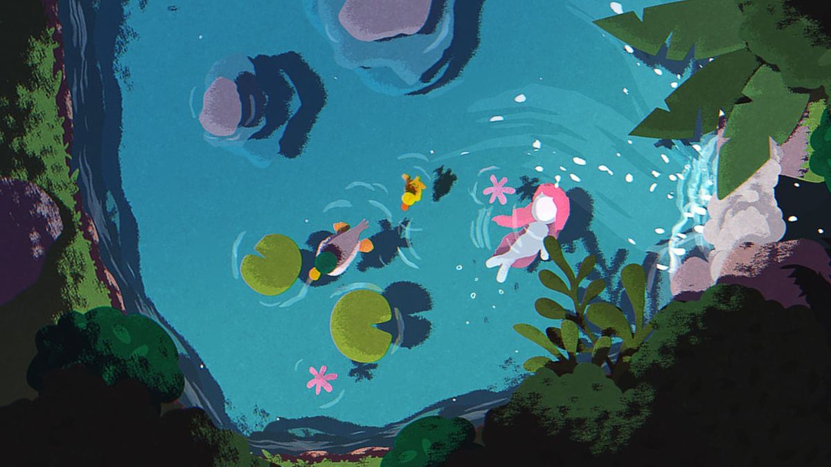 Conviértete en una ninfa del agua y hazte amiga de los patos en el juego chillout Naiad