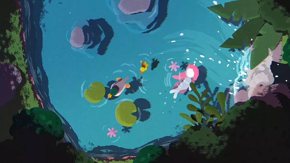 Conviértete en una ninfa del agua y hazte amiga de los patos en el juego chillout Naiad