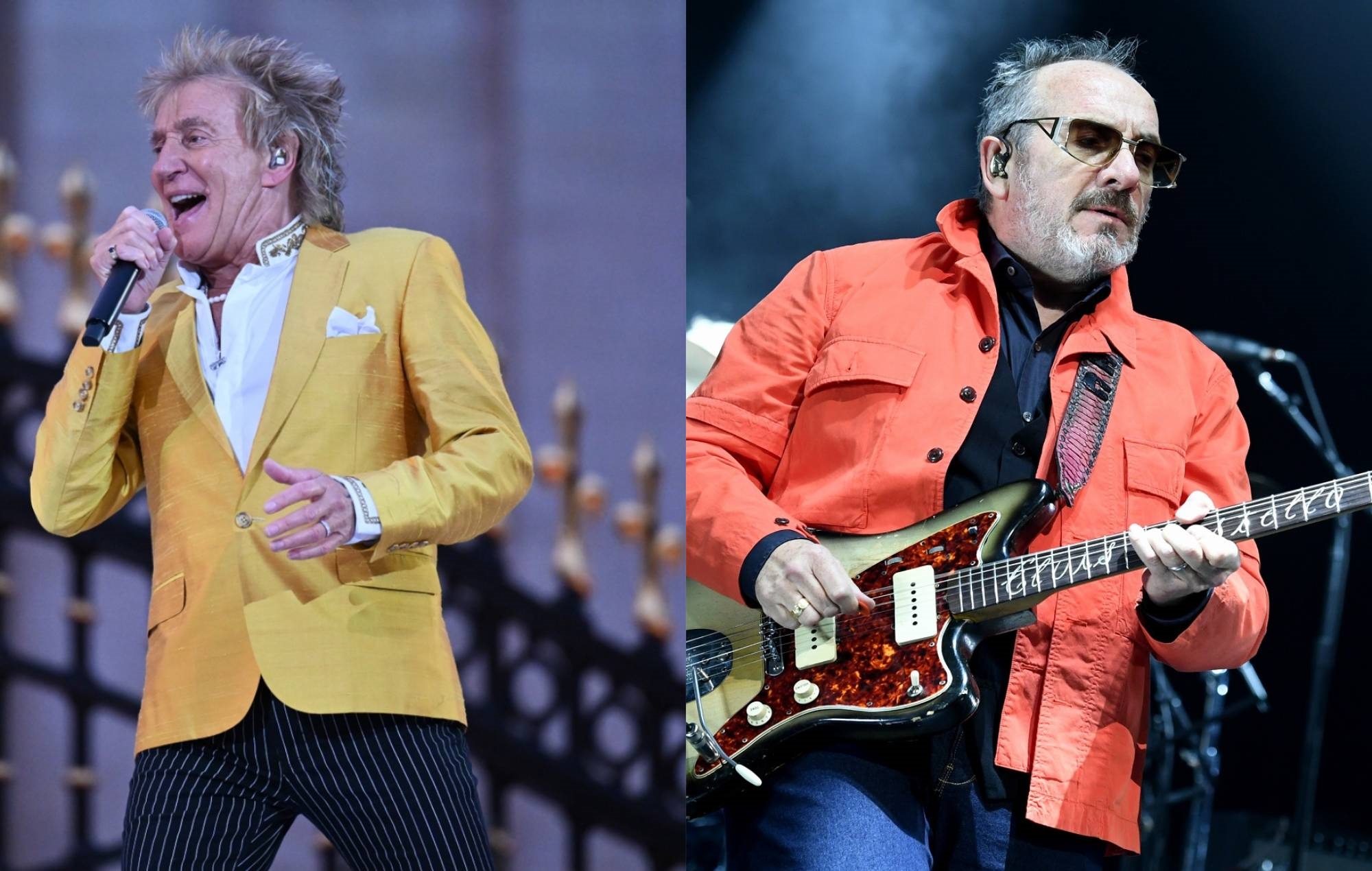 Rod Stewart y Elvis Costello se ríen de la "disputa" con los medios de comunicación