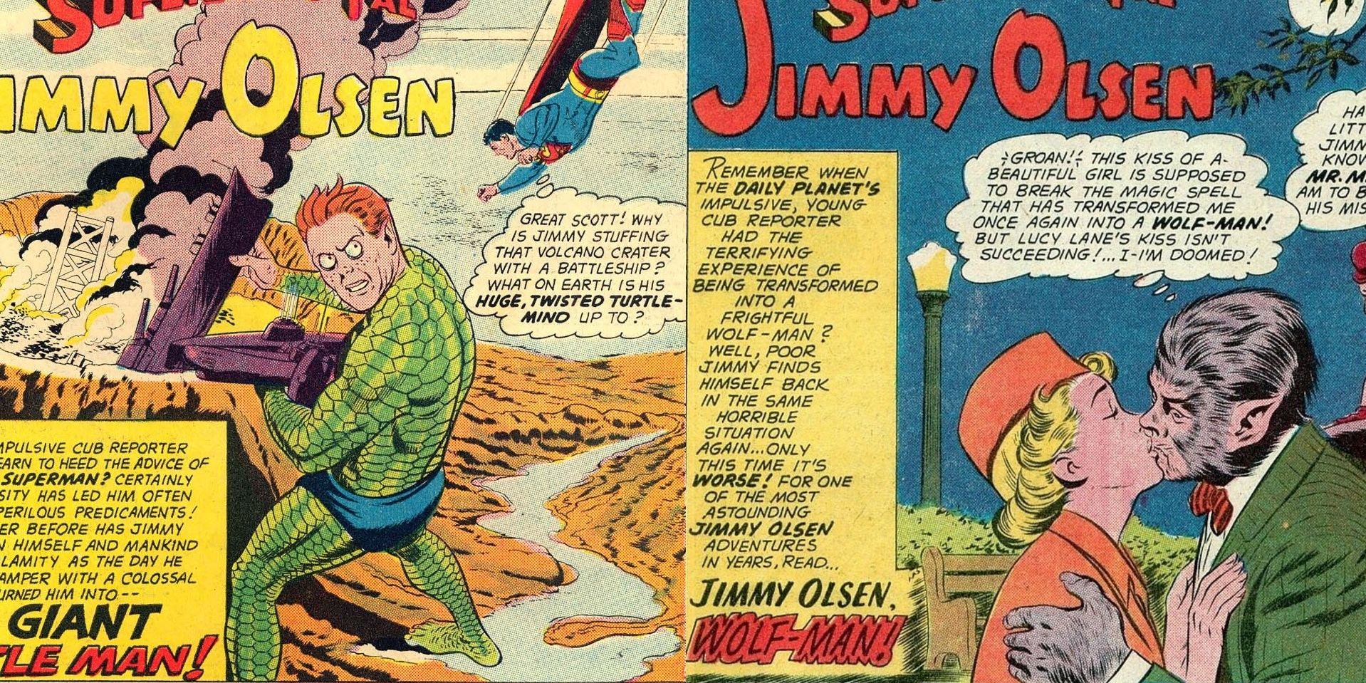 Las 10 transformaciones más extrañas de Jimmy Olsen en la Edad de Plata