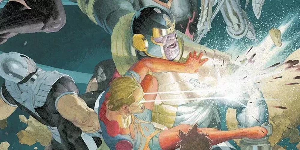 Eternals fighting Thanos Esad Ribic