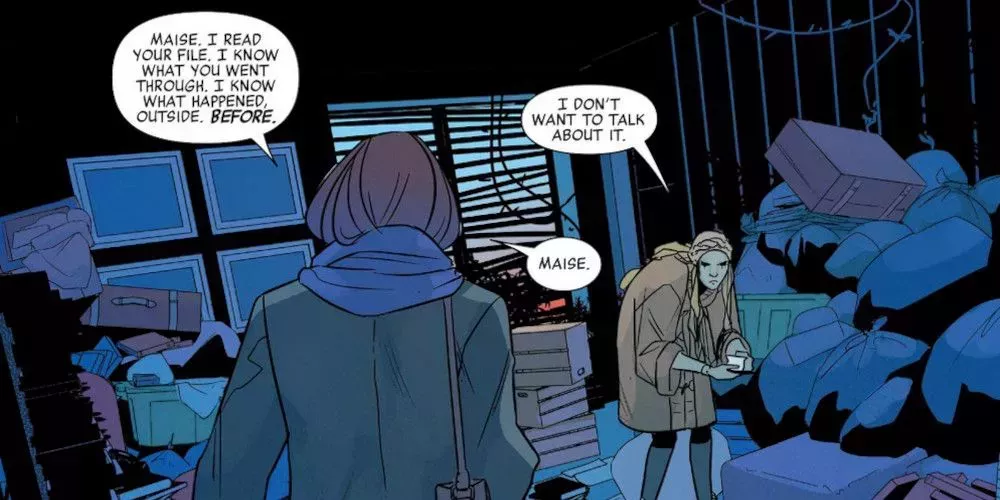 jennifer walters trying to talk to maise brewn