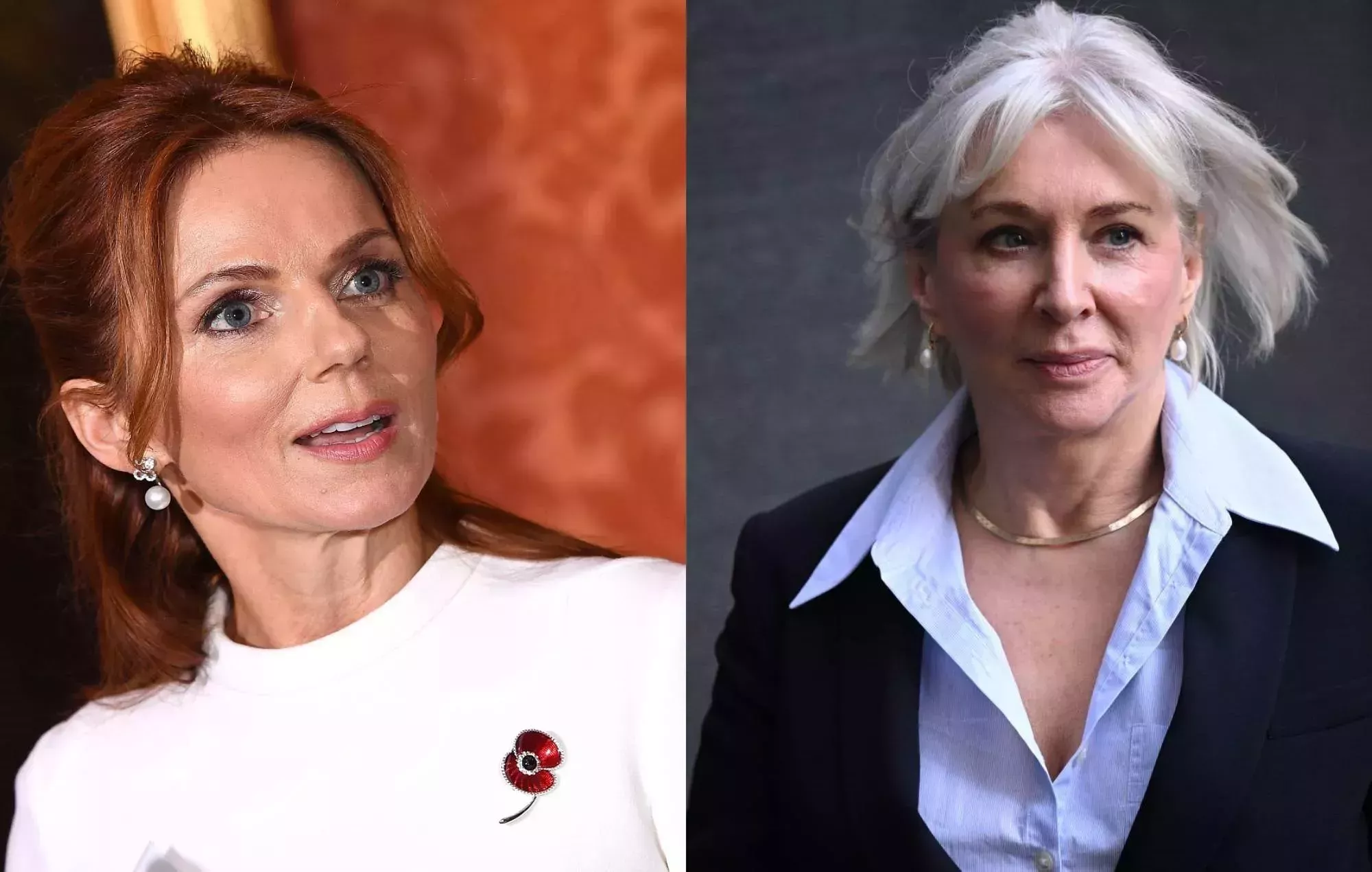 Los fans de las Spice Girls critican a Geri por abrazar a Nadine Dorries en la final de la Eurocopa: 