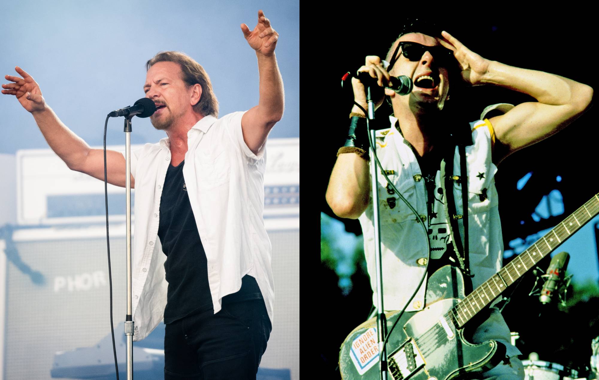 Mira cómo Eddie Vedder celebra el 70º cumpleaños de Joe Strummer con una versión de "Long Shadow