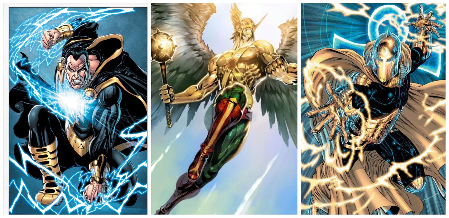Todos los actores principales de Black Adam y el aspecto de su personaje en el cómic