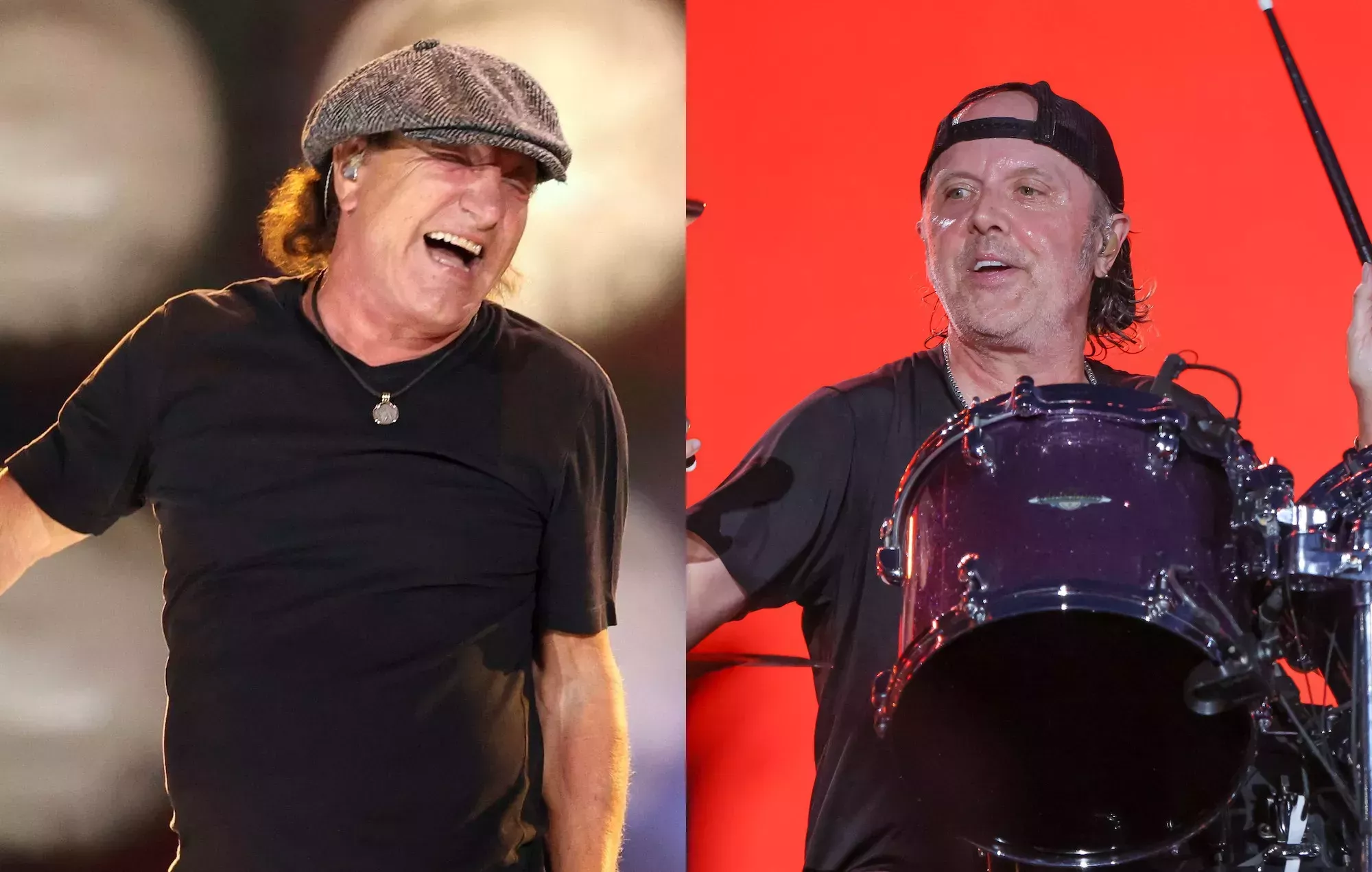 Lars Ulrich, de Metallica, y Brian Johnson, de AC/DC, se unen en un concierto de homenaje a Taylor Hawkins