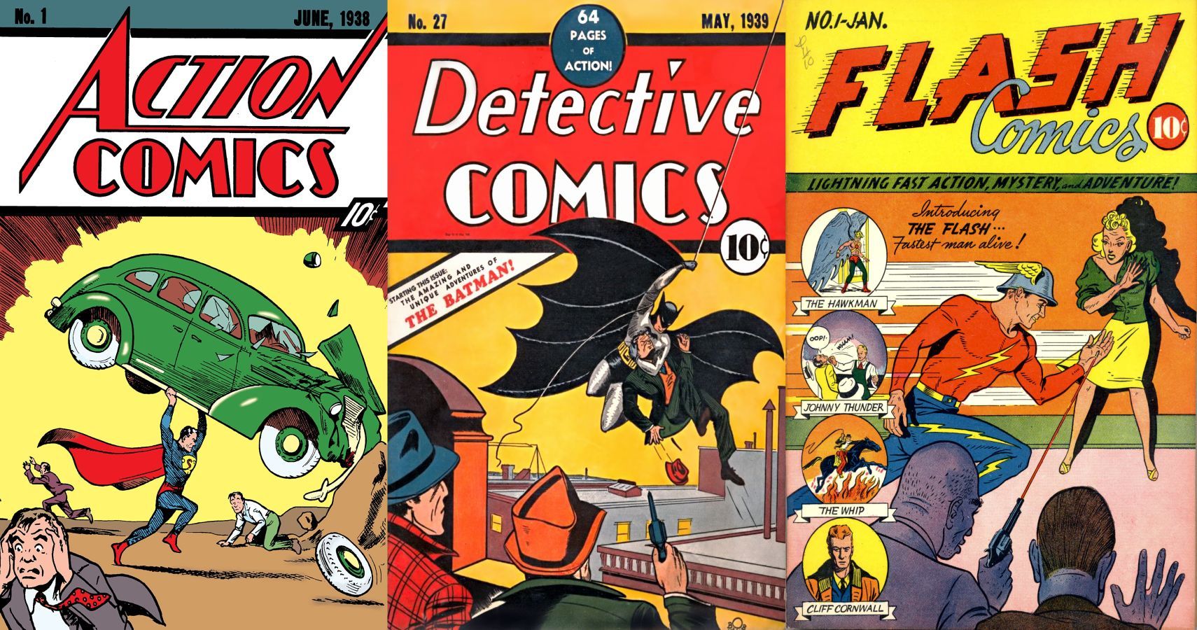 Los 10 primeros superhéroes de DC en orden cronológico