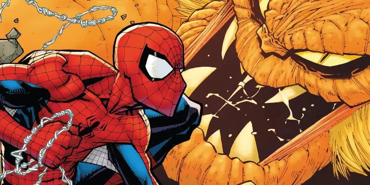 Gog fights Spider-Man in Marvel Comics