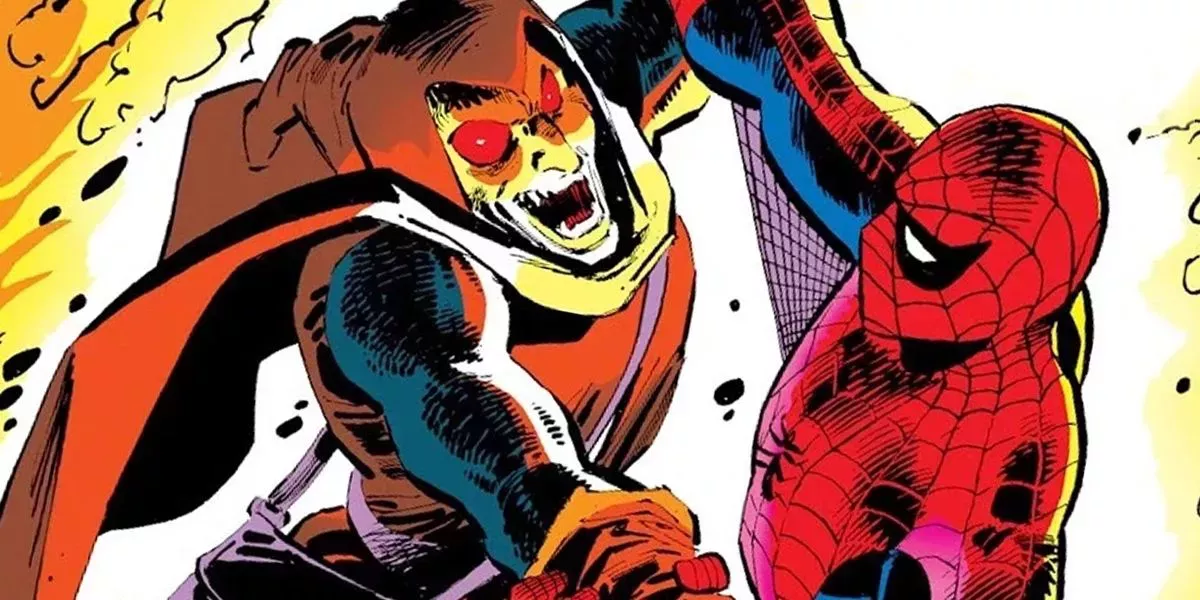 Hobgoblin grapples with Spider-Man in Marvel Comics