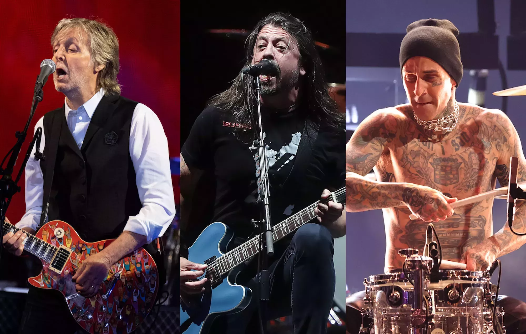 Mira a Foo Fighters tocar con Paul McCartney y Travis Barker en el concierto de homenaje a Taylor Hawkins