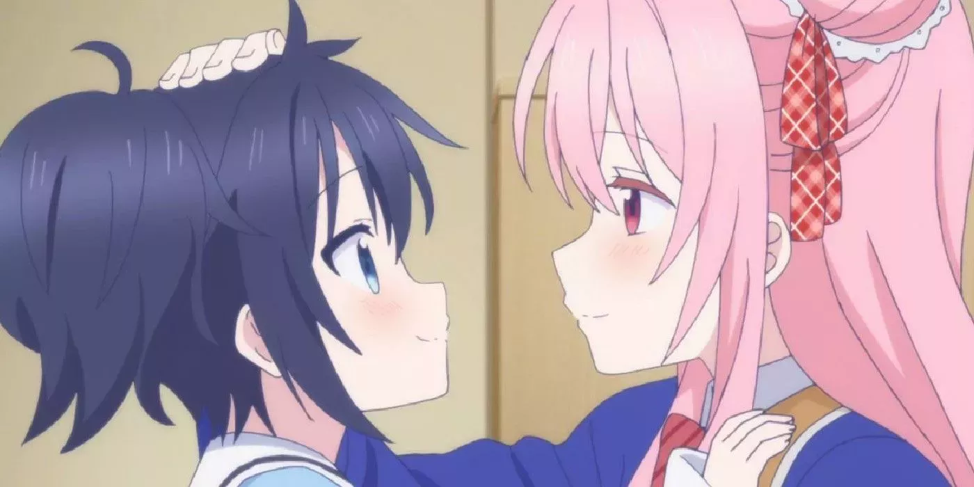Satou comforts Shio in Happy Sugar Life