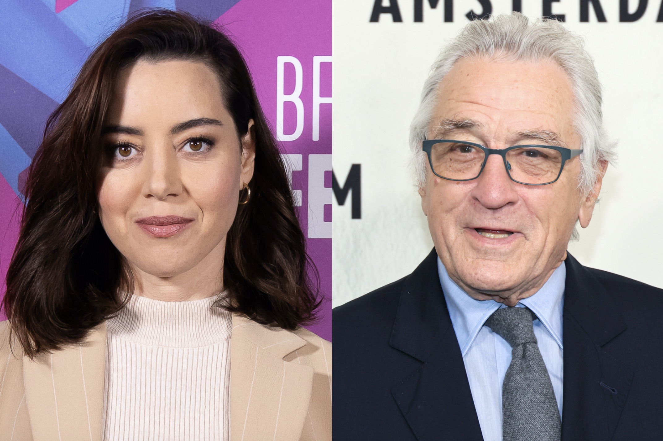 Aubrey Plaza dice que "extrañó" a Robert De Niro con su comportamiento en el plató