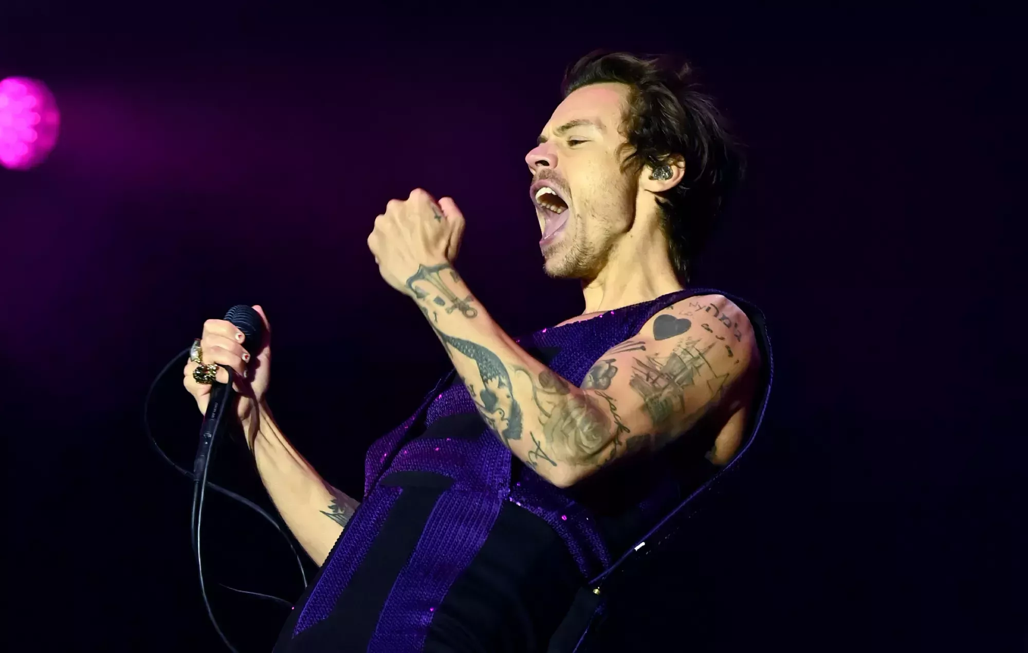 El pene de Harry Styles es golpeado por un objeto volador durante un concierto en Chicago