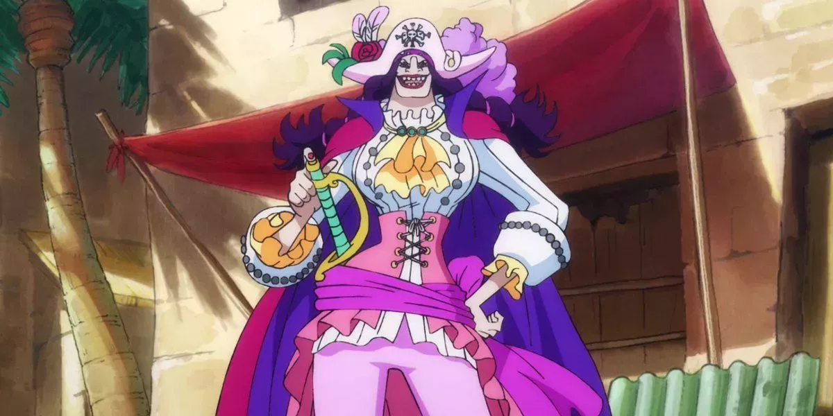 Catarina Devon, member of the Blackbeard Pirates, on Hochinosu in One Piece