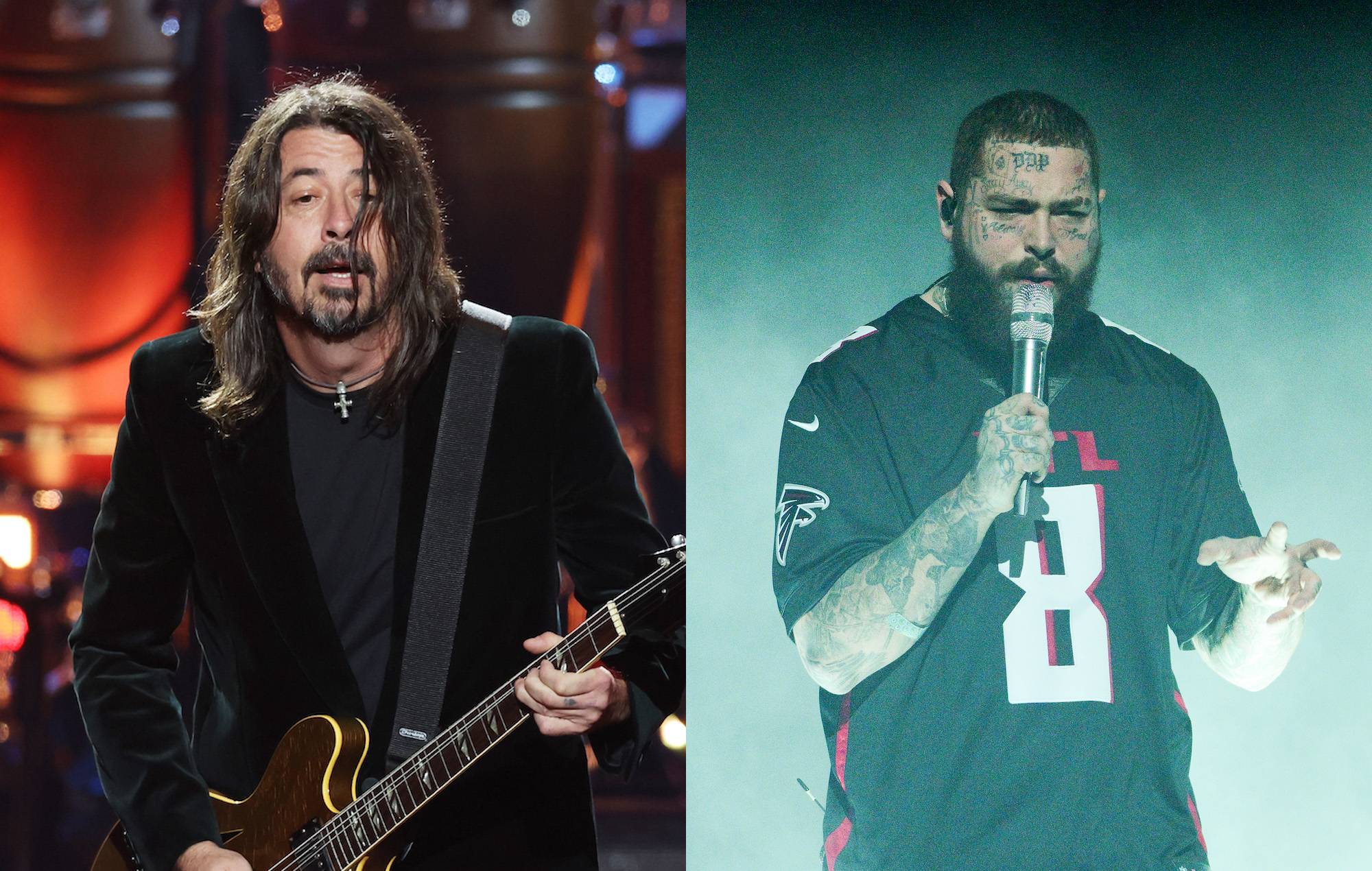 Dave Grohl baila y pasa el rato con Post Malone en un concierto en Los Ángeles