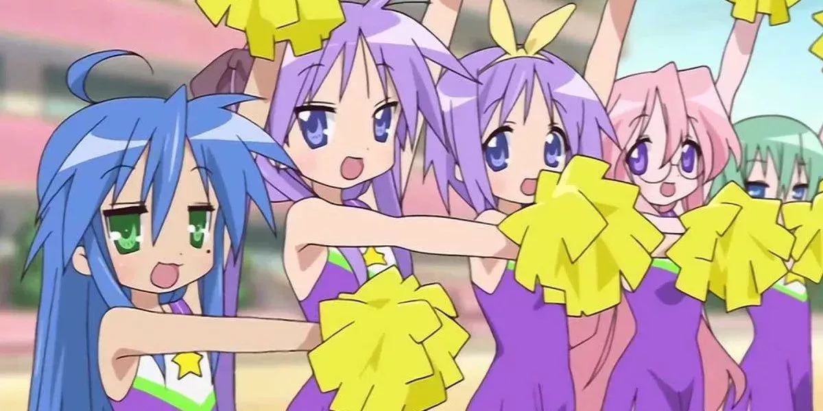 Lucky Star main cast cheerleader dance