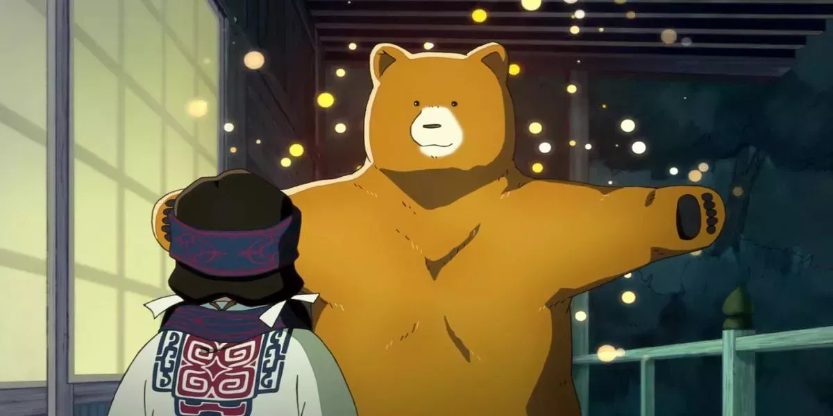 The bear from Kuma Miko trying to get a hug