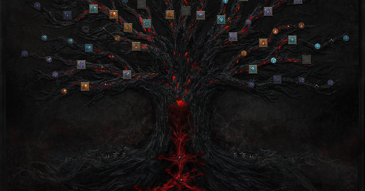 El árbol de habilidades de Diablo 4 ya no es ese antiguo y enfermizo árbol infernal