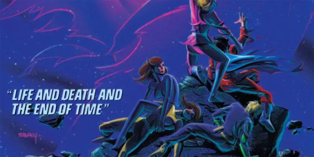 Saturn Girl, Mon-El, Duo Damsel & Brainiac 5 fight the Time Trapper in Legion of Super-Heroes #50