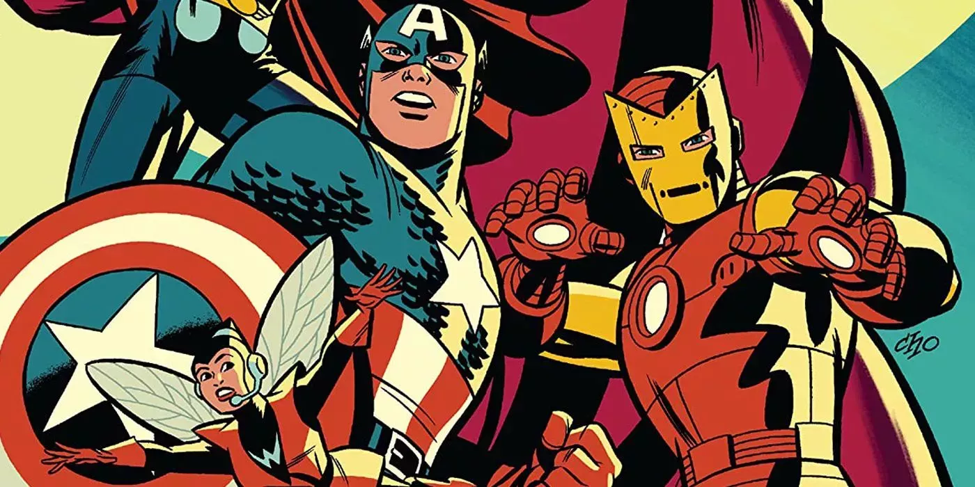 Captain America, The Wasp, and Iron Man posed for battle in Marvel Comics