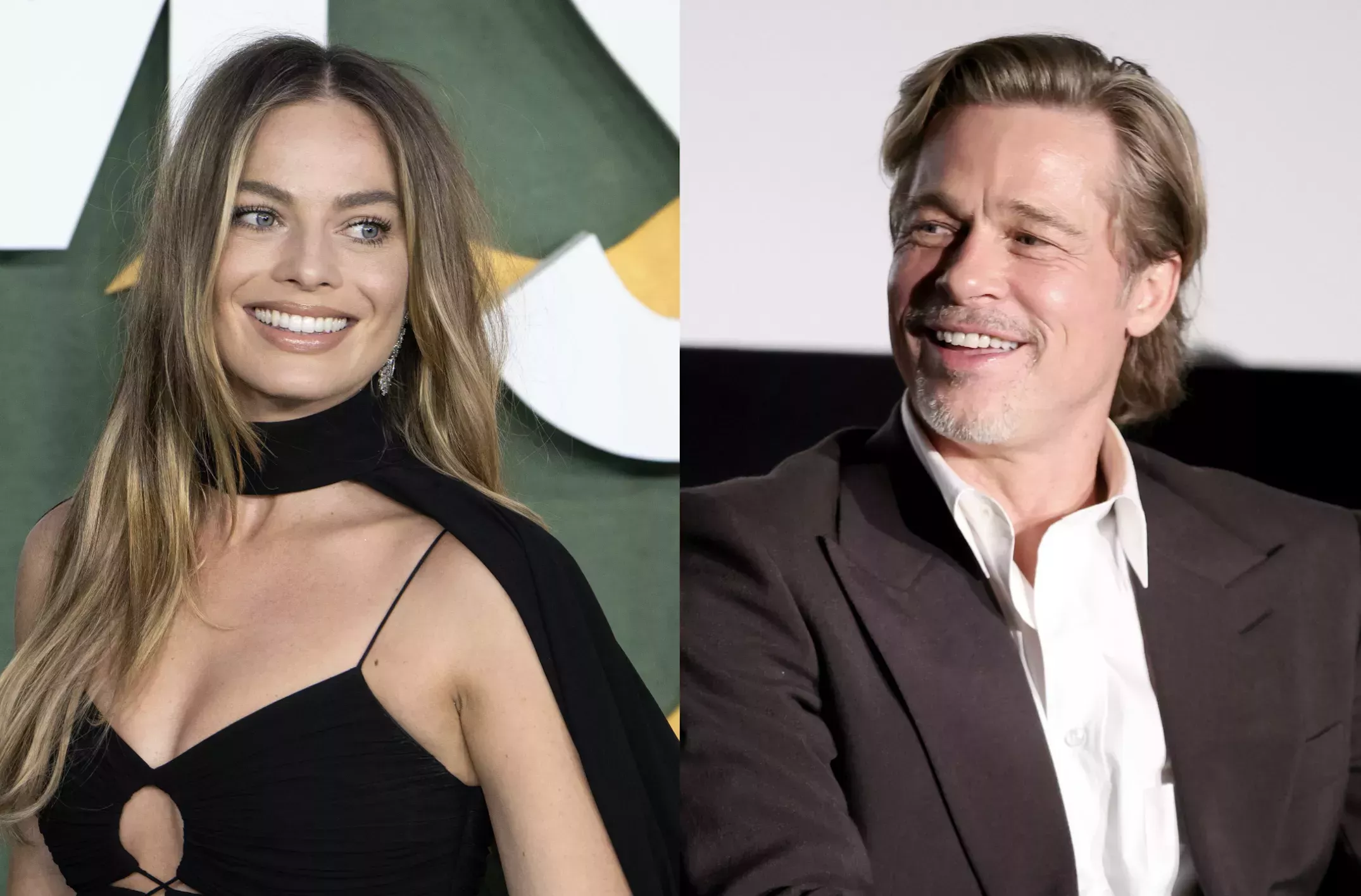 Margot Robbie se besa sin guión con Brad Pitt en el plató de 'Babylon':